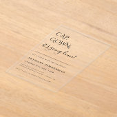 Cap Gown It's Going Down Graduation Party アクリル招待状 (レイダウン)