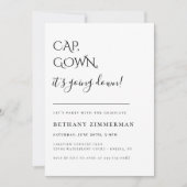 Cap Gown It's Going Down Graduation Party 招待状 (正面)