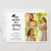 Cap Gown It's Going Down Photo Collage Graduation 招待状 (正面)