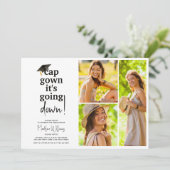 Cap Gown It's Going Down Photo Collage Graduation 招待状 (スタンド正面)