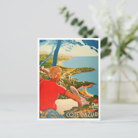 Cap Martin Roquebruneフランスヴィンテージ旅行 ポストカード (スタンド正面)