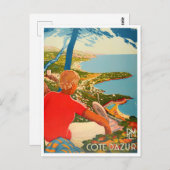 Cap Martin Roquebruneフランスヴィンテージ旅行 ポストカード (正面/裏面)