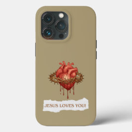 Capa com frase motivational "Jesus Ama Você" iPhone 13 Proケース
