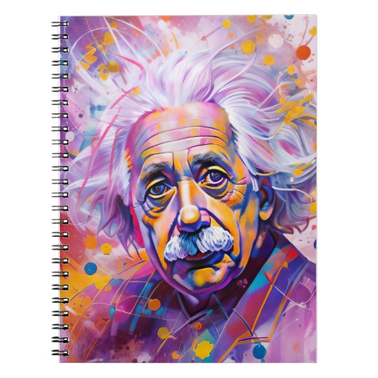 capa de caderno Einstein neon ノートブック (正面)