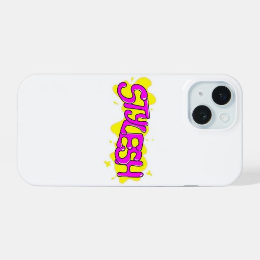 Capa iPhone Branca Stylesh Personalizada 15ケース (裏面横)
