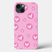 Capa IPhone Padrão de Corações Rosa Case-Mate iPhoneケース (裏面)