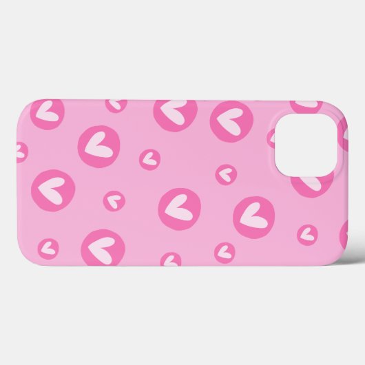 Capa IPhone Padrão de Corações Rosa Case-Mate iPhoneケース (裏面 (横))