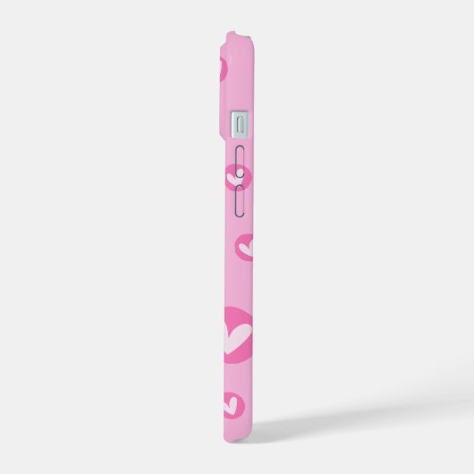 Capa IPhone Padrões de Coração 15ケース (左側面)