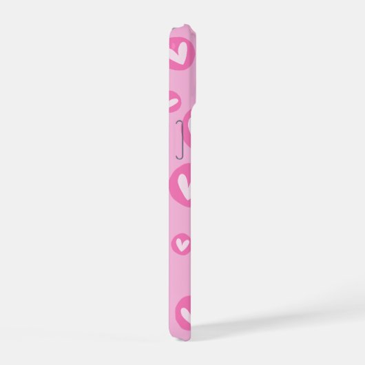 Capa IPhone Padrões de Coração 15ケース (右側面)