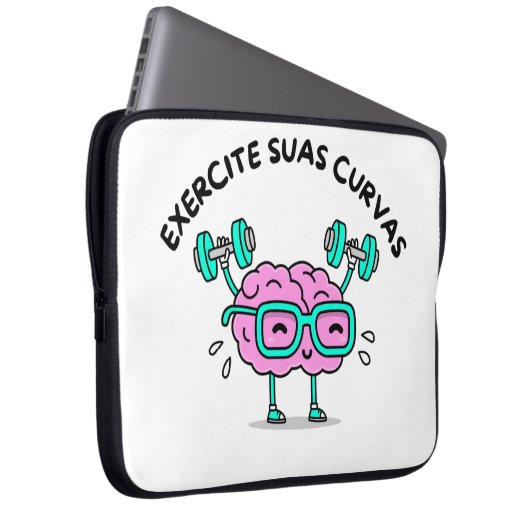 Capa Laptop 15 polegadas Exercite Suas Curvas ラップトップスリーブ (正面右)