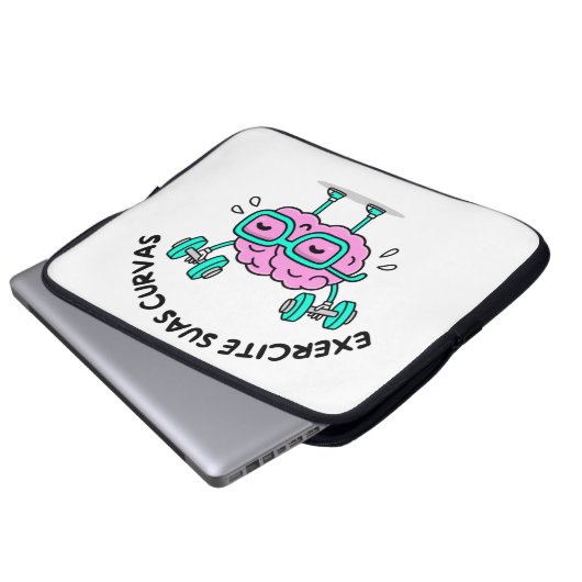 Capa Laptop 15 polegadas Exercite Suas Curvas ラップトップスリーブ (正面下部)