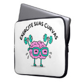 Capa Laptop 15 polegadas Exercite Suas Curvas ラップトップスリーブ (正面左)