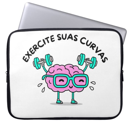 Capa Laptop 15 polegadas Exercite Suas Curvas ラップトップスリーブ (正面)