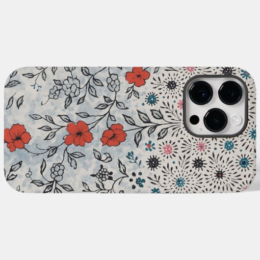 Capa para celular florais artístico  Case-Mate iPhoneケース (裏面 (横))