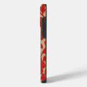 capa para celular Floral Vermelho em design iPhoneケース (左側面)