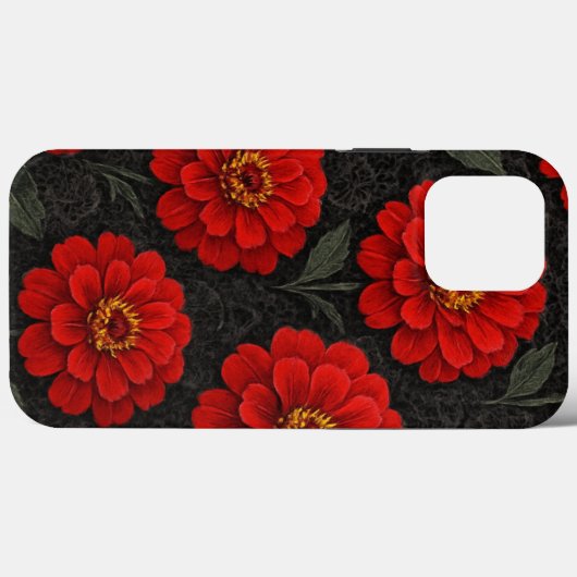 capa para celular Flores de Zínnia em artes Case-Mate iPhoneケース (裏面 (横))