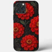 capa para celular Flores de Zínnia em artes Case-Mate iPhoneケース (裏面)