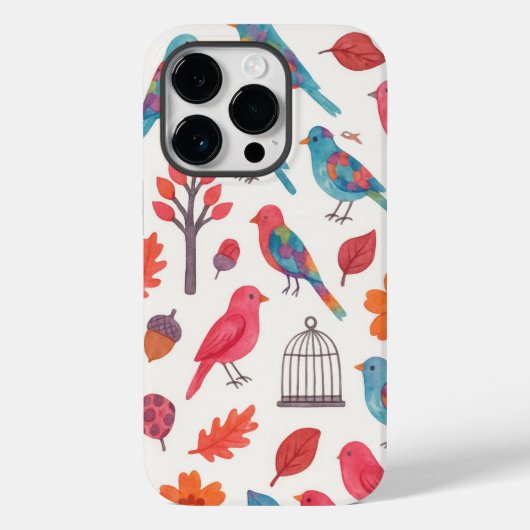 Capa para celular Pássaros e Flores DESING Case-Mate iPhoneケース (裏面)