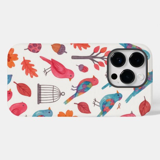 Capa para celular Pássaros e Flores DESING Case-Mate iPhoneケース (裏面 (横))