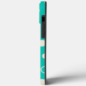 CAPA PARA DESIGN Padrão Gráfico em Turquesa Case-Mate iPhoneケース (裏面 / 左)