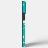 CAPA PARA DESIGN Padrão Gráfico em Turquesa Case-Mate iPhoneケース (裏面 / 右)