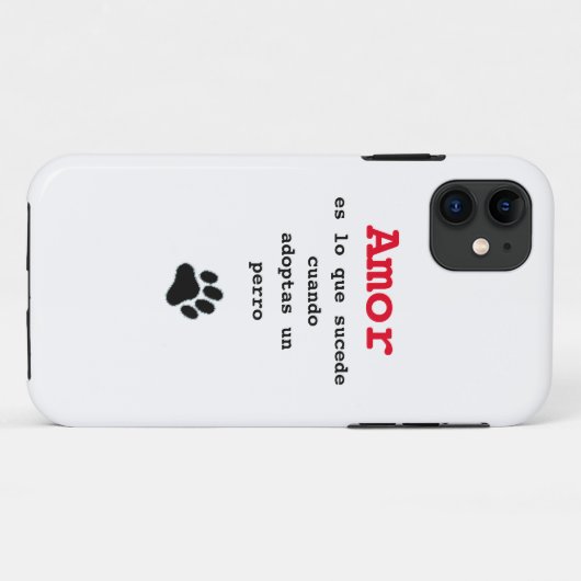 Capa para Iphone adoptar un perro Case-Mate iPhoneケース (裏面(横))