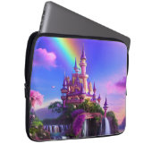 Capa para laptop com paisagem magica de castelo ラップトップスリーブ (正面右)