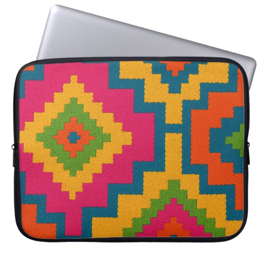 Capa para laptop CORES GEOMÉTRICO  ラップトップスリーブ (正面)