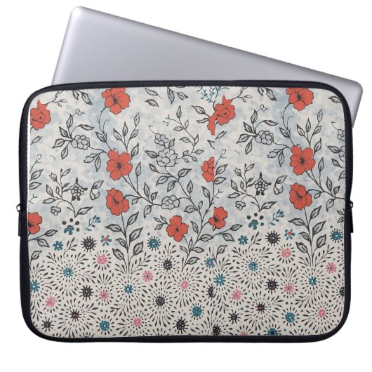 Capa para laptop florais artístico  ラップトップスリーブ (正面)