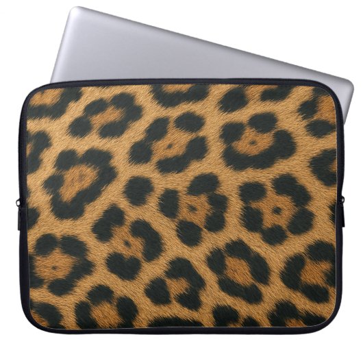 Capa para laptop Textura de Pele de Leopardo  ラップトップスリーブ (正面)