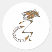 Capability Not Disability Round Stickers ラウンドシール (正面)