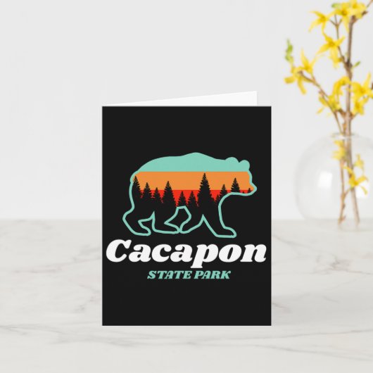 Capacon State Park West Virginia Bear Summer  カード (黄色い花)