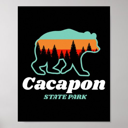 Capacon State Park West Virginia Bear Summer  ポスター (正面)