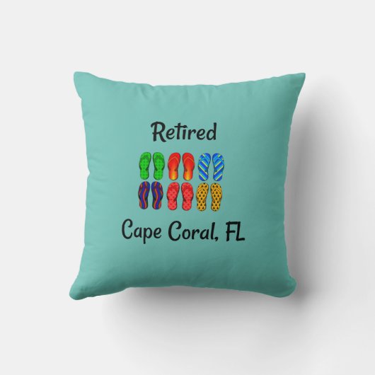 Cape 退職した Coral、FL クッション (裏面)