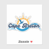 Cape Breton Gull & Wave Vinyl Sticker シール (シート)