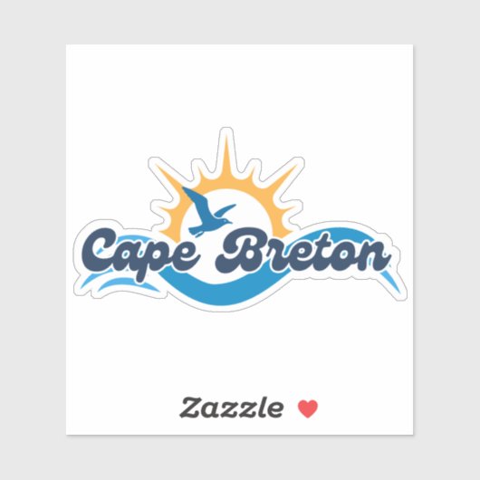 Cape Breton Gull & Wave Vinyl Sticker シール (シート)