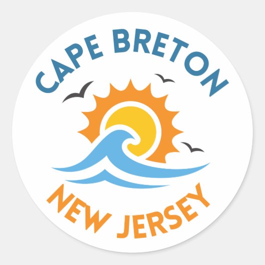 Cape Breton Sunny Stickers ラウンドシール (正面)