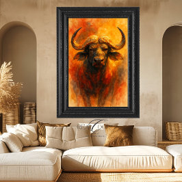 Cape Buffalo South Africa Wall Art Painting Canvas キャンバスプリント