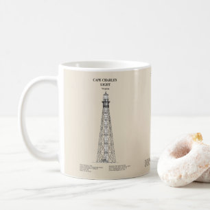 Cape Charles Light house – バージニア州 – SBD コーヒーマグカップ