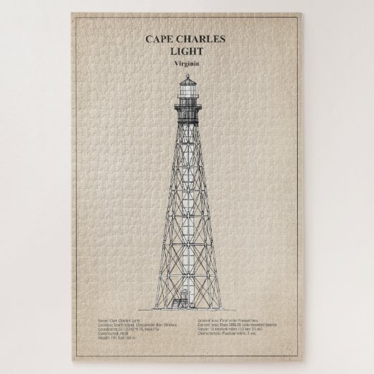 Cape Charles Light house – バージニア州 – SBD ジグソーパズル (縦)