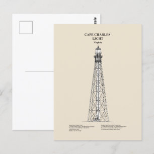 Cape Charles Light house – バージニア州 – SBD ポストカード