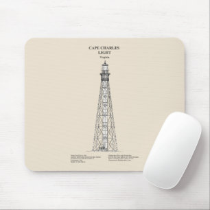 Cape Charles Light house – バージニア州 – SBD マウスパッド
