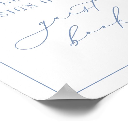 CAPE CODコースタルブルーゲストブックサイン ポスター (角)