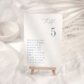 CAPE CODコースタルブルーシーティングテーブルナンバーカード 招待状