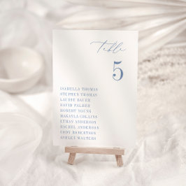 CAPE CODコースタルブルーシーティングテーブルナンバーカード 招待状