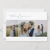 CAPE CODミニマリスト3写真結婚の サンキューカード (正面)