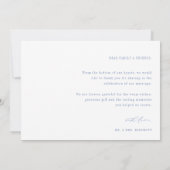 CAPE CODミニマリスト3写真結婚の サンキューカード (裏面)