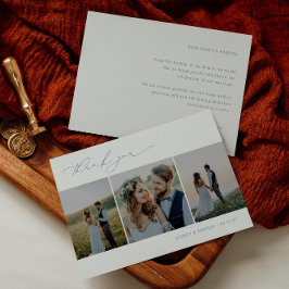 CAPE CODミニマリスト3写真結婚の サンキューカード