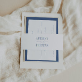 CAPE COD沿岸ブルーミニマリスト 招待状ベリーバンド