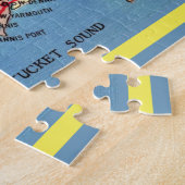 Cape Cod Auto Map 11x14 Jigsaw Puzzle ジグソーパズル (側面)